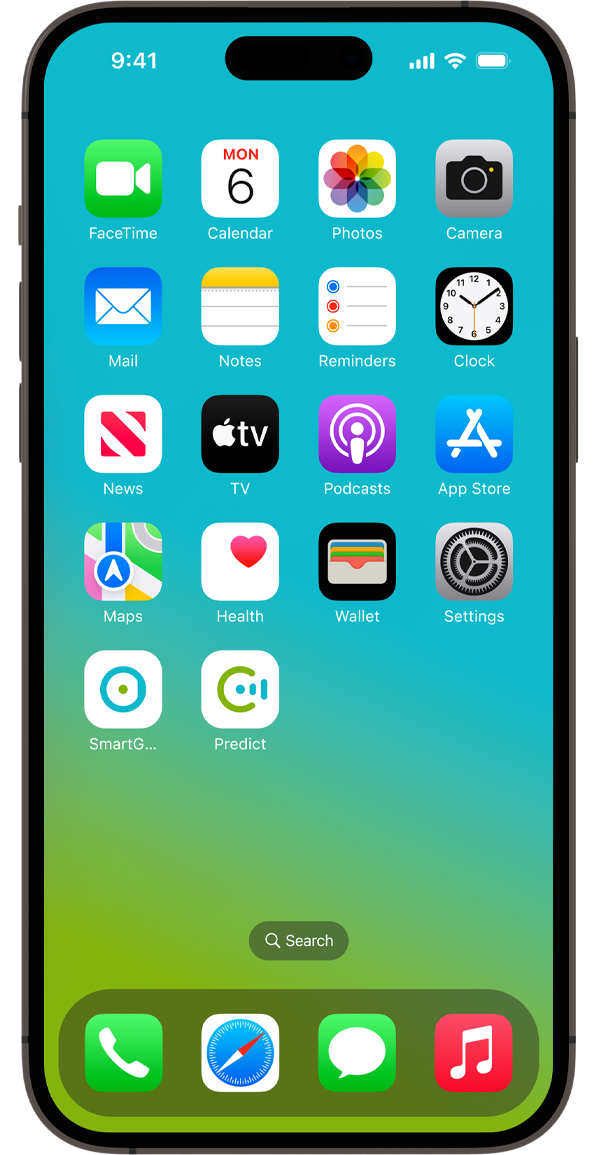 App Accu-Chek SmartGuide Predict scaricata su un iPhone.