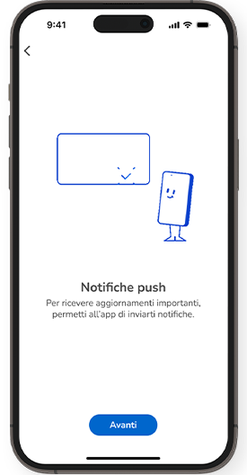 Schermata delle notifiche push dell’app Accu-Chek SmartGuide  Predict.