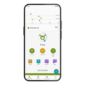 L'interfaccia di Home dell'app mySugr
